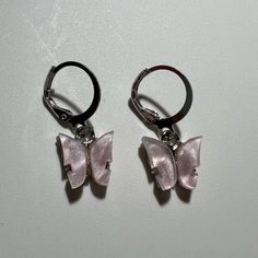 -Pink Marble Butterfly Earrings -Brand New Pink Marble, Pink Butterfly, Butterfly Earrings, Earrings Color, Pink Ladies, Marble, Jewelry Earrings, Fast Delivery, Women Jewelry