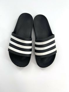 Mens Adidas slides black and white size 8. Great condition Palm Slippers, Adidas Slippers, Adidas Slides, Black Slippers, Mens Adidas, Mens Slippers, Car Wallpapers, Pool Slides, Adidas Men