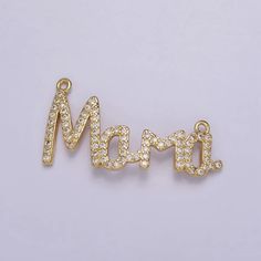 Cubic Mama Charm Connector Necklace Pendant 14k gold Filled Mother Mom Mama Link Connector for Bracelet Necklace Motherhood | DLUXCA Bracelet Necklace, Necklace Pendant, Jewelry Pieces