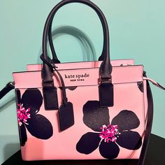 Authentic Kate Spade Medium Size..It Comes With Long Strap. Kate Spade Pink Bags For Evening, Pink Kate Spade Bag For Evening, Pink Kate Spade Evening Bag, Pink Kate Spade Party Bag, Designer Kate Spade Pink Bag, Luxury Purses, Kate Spade Bags, Kate Spade Bag, Beautiful Bags