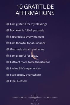 Attract miracles with gratitude affirmations: "I am grateful for abundance" and "Gratitude attracts more blessings." Repeat these daily to fill your heart with positivity and live a blessed life! Vision Board Gratitude, Grateful Affirmations, Fulfilled Life, Vision Board Images, Gratitude Affirmations, Blessed Life, Grateful Thankful Blessed, My Values, Practice Gratitude