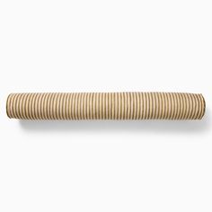 a roll of brown and white striped paper on a white background with the end rolled up