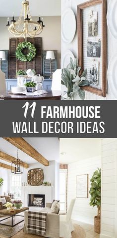 farmhouse wall decor ideas that are easy to do in the living room and dining room