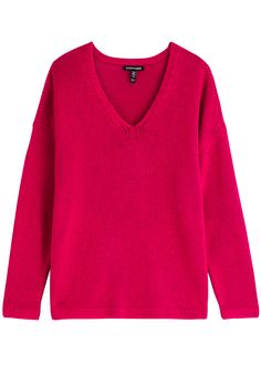 Long Description#Info & Care# Eileen Fisher cotton jumper  V-neck, dropped shoulders Slips on  100% organic cotton  Hand wash  #Size & Fit# Length shoulder to hem: 25 inches/ 63.5cm Midweight Relaxed fit Model is 5'10"/ 178cm and wears a size XS Cotton Jumper, Winter Essentials, Knit Cotton, Eileen Fisher, Dark Pink, Drop Shoulder, Pullover Sweaters, Sweaters & Cardigans, Fitness Models