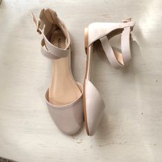 Brand New Never Worn Beige Ankle Strap Flats For Spring, Spring Beige Ankle Strap Flats, Synthetic Ankle Strap Flats For Spring, Medium Width Closed Toe Flats For Spring, Lady Shoes, Shoes Color, Flat Shoes Women, Loafer Flats, Shoes Flats