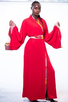 cotton long red robe Red Robe With Kimono Sleeves For Spring, Pink Maternity Gown, Elegant Loungewear, Yellow Kimono, Copper Dress, Cotton Dressing Gown, Long Wrap Dress, Kimono Wrap Dress, Red Kimono