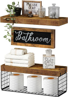 bathroom
decor
shelves Shelf With Baskets, Design Interior Baie, Float Shelf, Small Wall Shelf, Shelves Over Toilet, Bathroom Shelves Over Toilet, Floating Shelves Bathroom, Bathroom Furniture Sets, Over Toilet