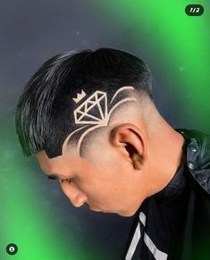 Men Hair Designs Lines Fade Haircut, Cross Haircut Design, Barber Designs In Hair, Hairline Tattoo, Hair Designs For Boys, Low Cut Hairstyles