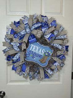 a wreath that says texas grown on it