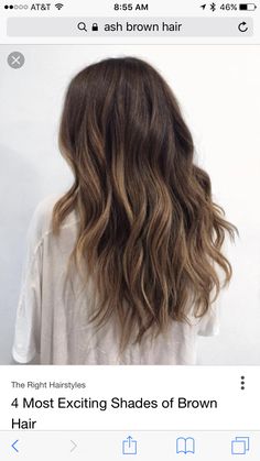 Brunette Ombre, Brown Hair Shades, Brown Hair Colors, Ombre Hair, Balayage Hair