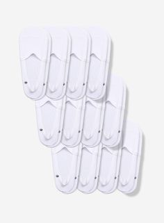 Organic Cotton No Show Socks 12-Pack White Non-slip Socks For Summer, White No-show Socks, Lightweight White No-show Socks, White Lightweight No-show Socks, White No-show Socks For Summer, White No-show Fitted Socks, Fitted No-show White Socks, Fitted White No-show Socks, White Cotton No-show Socks