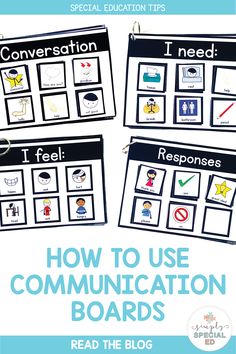 Communication boards are an awesome tool to give students the ability to communicate in a low tech way. But sometimes they are big, bulky, and hard to sift through losing the communication connection. These boards are small, compact, and easy to carry with you wherever you may go. Read about how I use them in my classrooms! Nonverbal Communication Activities, Classroom Communication Board, Communication Board Ideas, Diy Communication Board, Non Verbal Communication Activities, Communication Sheets Special Education, I Want Communication Board, Asd Communication Board