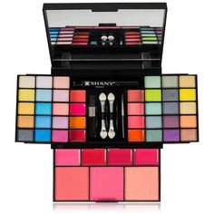 It’s time to party and you’re going to need your makeup to match! The SHANY Fix Me Up will help you channel your inner diva with three tiers of true-to-color and pigmented makeup. When you open this travel-friendly kit, you will see 36 vibrant eye shadows that are soft to the touch and come with matte and pearl finishes. Slide those two panels open and reveal eight lip colors and four make-up applicators. On the bottom of the kit is one more drawer with four lip colors and three large matte blus Corrector Makeup, Professional Makeup Kit, Vibrant Makeup, Clever Gift, Matte Blush, Vibrant Eyes, Makeup For Teens, Kids Makeup, Eye Shadows