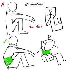 how to draw a person sitting on the floor with an open box in front of him