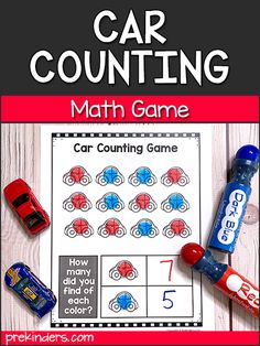 a car counting game with cars on it