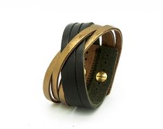 Gold Modern Leather Bracelet For Everyday Wear, Modern Gold Leather Bracelet For Everyday, Modern Gold Leather Bangle Bracelet, Everyday Gold Cuff Bracelet, Modern Gold Jewelry With Leather Strap, Luxury Gold Leather Bracelet With Adjustable Fit, Luxury Gold Leather Bracelet Adjustable, Luxury Gold Adjustable Leather Bracelet, Luxury Gold Bangle Leather Bracelet