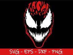 a red and white logo with the words svg eps dfng on it