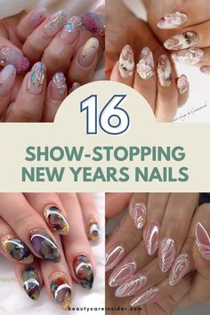 New Years Eve Nails New Years Eve Nail Art, New Years Eve Nail, New Year's Eve Nails, 3d Chrome, Glitter Highlight, New Years Eve Nails, Body Hacks