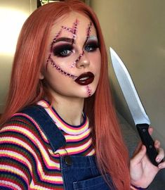 Easy DIY Last Minute Halloween Costumes For 2020 - Twins Dish Pelottava Halloween, Makeup Zombie, Halloweenský Makeup, Halloween Make-up Looks, Creepy Makeup, Painting Halloween, Creepy Halloween Makeup, Cute Halloween Makeup, Halloween Makeup Pretty