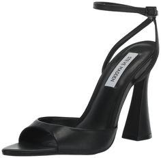 PRICES MAY VARY. Steve Madden Ankle strap with buckle closure Black Heels Prom, Black Wedding Shoes, Cute Black Heels, Black Dress With Heels, Recruitment Outfits, Black Chunky Heels, Prom Heels, Black Dress Formal, Heeled Sandal