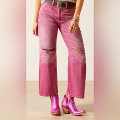 Ariat Real Denim Size 30r Never Worn Other Than To Try On Ariat Jeans, Pink Jeans, High Jeans, Try On, Jeans Style, High Rise, Women Jeans, Pink, Women Shopping