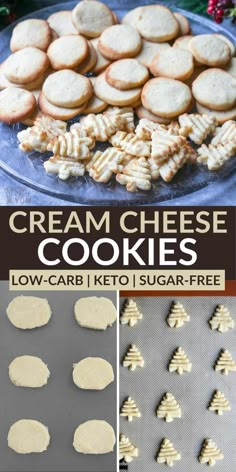 the recipe for cream cheese cookies is shown