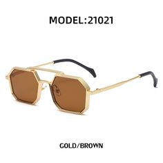 Steampunk Polygon Sunglasses Retro Sunglasses With Tinted Lenses As Gift, Retro Sunglasses With Tinted Lenses For Gift, Retro Sunglasses With Tinted Lenses As A Gift, Gold Tinted Sunglasses For Gift, Gold Tea, Present For Him, Steampunk Sunglasses, Presents For Him, Sports Sunglasses