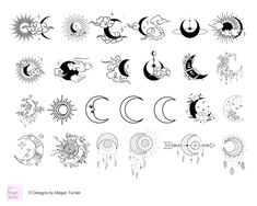 the moon and sun tattoo designs