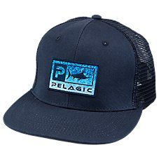 The Pelagic\u00ae Icon Dorado Snapback Cap for Men delivers style that matches your blue-water lifestyle. This stylish trucker cap has a colorful dorado print and the classic Pelagic logo patch front and center. The mesh-back cap provides ample ventilation to keep you cool, while a plastic snapback closure ensures the perfect fit. The Pelagic Icon Dorado Snapback Cap for Men is made from 60% cotton/40% polyester. Imported.Manufacturer style #: 1202211001. \u000a \u000a 60% cotton/40% polyester c Cap For Men, Club Card, Keep Your Cool, Snapback Cap, Blue Water, Good Brands, Trucker Cap, Outdoor Gear, Patch Logo