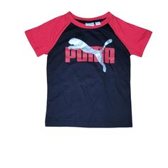 This Stylish Puma T-Shirt Is A Must-Have For Boys Who Love To Stay Comfortable And Trendy. With A Vibrant Black And Red Color Combination And An Attractive Logo Accent, This T-Shirt Is Perfect For Any Casual Occasion. The Shirt Is Made Of 100% Polyester Material And Features A Crew Neck And Short Sleeves With A Pullover Closure For Easy Wear. The Puma Atheletic Model T-Shirt Is Available In Size T3 And Is Suitable For Boys Who Want To Look Fashionable And Feel Comfortable. The Shirt Is Made In V Black Short Sleeve T-shirt For Play, Black T-shirt With Graphic Print For Casual Wear, Black Short Sleeve T-shirt For Playwear, Red Graphic Print T-shirt For Playwear, Black Sporty Puma Logo T-shirt, Black Crew Neck Tops For Playwear, Black Casual Playwear Tops, Casual Black Playwear Tops, Casual Black Tops For Playwear