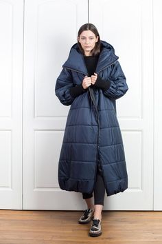 Winter coat Quilted jacket Plus size clothing Waterproof | Etsy Winter Nylon Parka With Long Sleeves, Winter Long Sleeve Windproof Raincoat, Winter Windproof Long Sleeve Raincoat, Winter Raincoat With Pockets, Oversized Blue Windbreaker For Winter, Hooded Waterproof Puffer Jacket For Fall, Waterproof Hooded Puffer Jacket For Fall, Winter Nylon Parka With Zipper Closure, Hooded Puffer Windbreaker For Fall