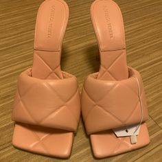 Brand New With Dust Bag Never Worn Purchased Cannot Fit Know Your Bottega Size They Fit Like A Bottega 39 This Is My Lowest On Posh Last Picture For Questions Pink Leather Sandals With Square Toe, Pink Leather Square Toe Sandals, Pink Sandals With Padded Heel And Square Toe, Pink Square Toe Sandals With Padded Heel, Luxury Pink Sandals With Padded Heel, Designer Pink Square Toe Heels, Designer Pink Heels With Square Toe, Designer Pink Sandals With Padded Heel, Bottega Veneta Shoes