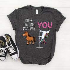 Teaching Assistant Shirt, Teaching Assistant Gift, Funny Teaching Assistant Gift, Teaching Assistant T-shirt, Teaching Assistant Tshirt *Should Read Before Ordering* -Check Sizing Chart & Colors: Please scroll through the gallery for more details. -See the description below for your style. -B.C Only - It means that we have that color only for our Bella Canvas Tees. You'll look and feel amazing in our tees. They are buttery soft and super comfy. We are working with professionals who do care a Bday Shirt, Unicorn Shirt, Bella Canvas Tees, Teacher Tshirts, Design T Shirt, Lacrosse, Birthday Shirt, Unisex Shirts, Teacher Shirts