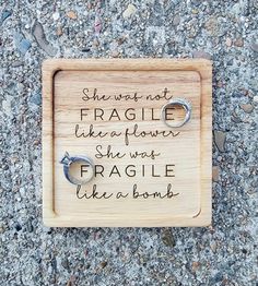 Adorable ring/jewelry tray! This tray measures approximately 5 inches by 5 inches. The quote is engraved into the wood. Ring Tray, Engraved Ring, Ring Dishes, Into The Wood, Jewelry Tray, Jewellery Storage, Ring Dish, Engraved Rings, Ring Jewelry