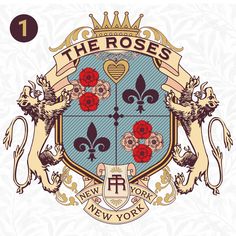 the rose's coat of arms is shown in this image