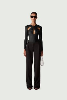 Coperni | Cut Out Draped Bodysuit Elegant Evening Bodysuit In Elastane, Elegant Evening Bodysuit With Second-skin Fit, Sleek Evening Bodysuit With Second-skin Fit, Elegant Second-skin Bodysuit For Evening, Sleek Second-skin Bodysuit For Evening, Elegant Second-skin Bodysuit For Night Out, Elegant Ruched Bodysuit For Party, Elegant Second-skin Bodysuit For Workwear, Elegant Second-skin Bodysuit For Work