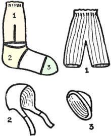 four different types of socks, one with an open toe and the other with a closed toe