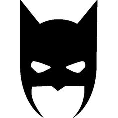 the batman mask is shown in black and white