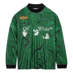 Nike x Off-White All Over Print Jersey 'Kelly Green' FQ0997-389 Y2k Graphics, Activewear Details, Street Brands, Nike Jersey, Mens Outfit Inspiration, Streetwear Men Outfits, Wave Design, Jersey Design, Kelly Green