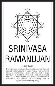 the srinnaasaa ramanuan text is shown in black and white, with an