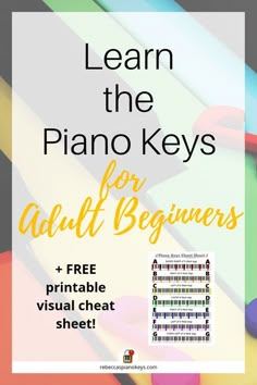 an adult beginner's guide to learn the piano keys