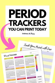 Free Period Tracker, Period Tracker Printable, Track Your Cycle, First Period Kits, Planners Printables, Period Kit, Tracker Free