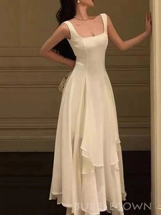 Prom Dress Ankle Length, Square Neck Prom Dress, Dress Ankle Length, Elegant Evening Gown, Red Carpets, Prom Dress Inspiration, Evening Gowns Elegant, Pretty Prom Dresses, فستان سهرة