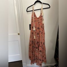 Never Worn Purchased From Shopbop. Pink Sleeveless Boho Dress With Floral Print, Sleeveless Pink Floral Boho Dress, Peach Maxi Dress For Vacation, Flowy Peach Midi Dress For Beach, Bohemian Peach Dress For The Beach, Bohemian Peach Beach Dress, Peach Bohemian Dress For Beach, Pink Sleeveless Boho Sundress, Peach Sundress Maxi Dress