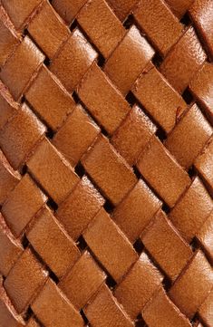 close up view of the woven leather material