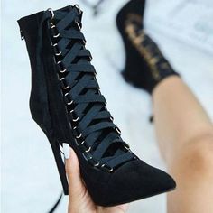 High Shoes · Eoooh❣❣ · Online Store Powered by Storenvy Gladiator High Heels, Black High Heels, Lace Up Ankle Boots, High Heels Stilettos, Short Boots, High Heel Boots, Womens High Heels, Ballerinas, Flat Shoes