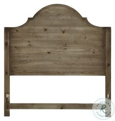 the headboard is made out of wood and has an arched frame, with no posts