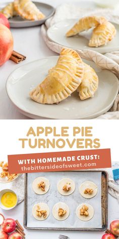 apple pie turnovers with homemade crust on a plate