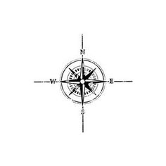 a black and white drawing of a compass