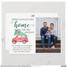 a christmas card with the words, there's no place like home for the holidays